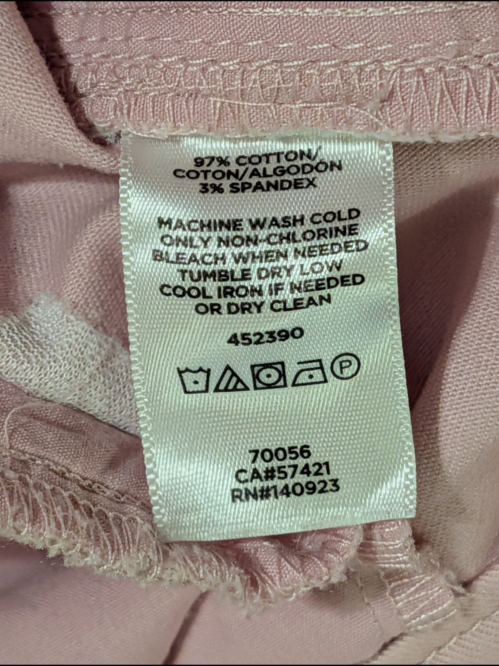LOFT Light Pink Girlfriend Cotton Ankle Pants - Picture 14 of 14